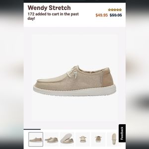 HeyDude Sparkling Beige Size 10